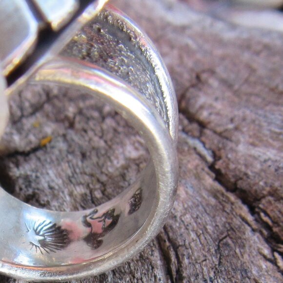 Rare High Horse Silver Exquisite Custom Huge Flashy Mexican Fire Opal Ring .925 - Picture 8 of 14